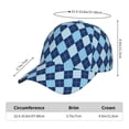 thumbnail image 2 of Rateoe Blue Squares Pattern Baseball Cap Outdoor Cap Mountain Dad Hat - Unstructured Soft Cotton Cap-Adjustable UV Protection Cap, 2 of 6