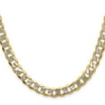 thumbnail image 2 of Auriga Fine Jewelry 14K Yellow Gold 7.75 mm Semi-solid Curb Chain Necklace for Men 26", 2 of 6