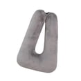thumbnail image 4 of Almohada de viaje para asiento de coche,Almohada de viaje para asiento trasero de coche para adultos y niños,Cojín de almohada de viaje para el asiento trasero para viajes largos,Almohada Gris, 4 of 9