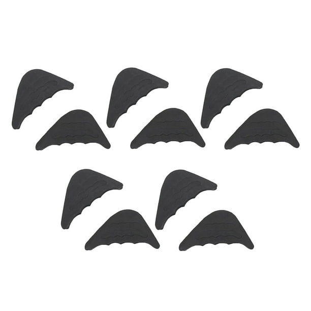 5 pares de almohadillas de esponja para el antepié, relleno para la puntera, zapatillas planas Negro