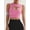 Pink, variant on Women's Ribbed Cutout Sports Bra, Sleeveless Sexy Fitted Crop Tops, Stylish Crop Top with Wide Straps for Yoga, Gym and Fitness