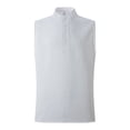 thumbnail image 3 of Men's Sleeveless Button Up Tank Tops Mandarin Collar Textured Fabric Casual Summer Beach Shirts,White,XXXL, 3 of 4