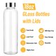 thumbnail image 4 of Botellas de agua de vidrio Sursip de 540 ml con tapa sin BPA, juego de 6, 4 of 8