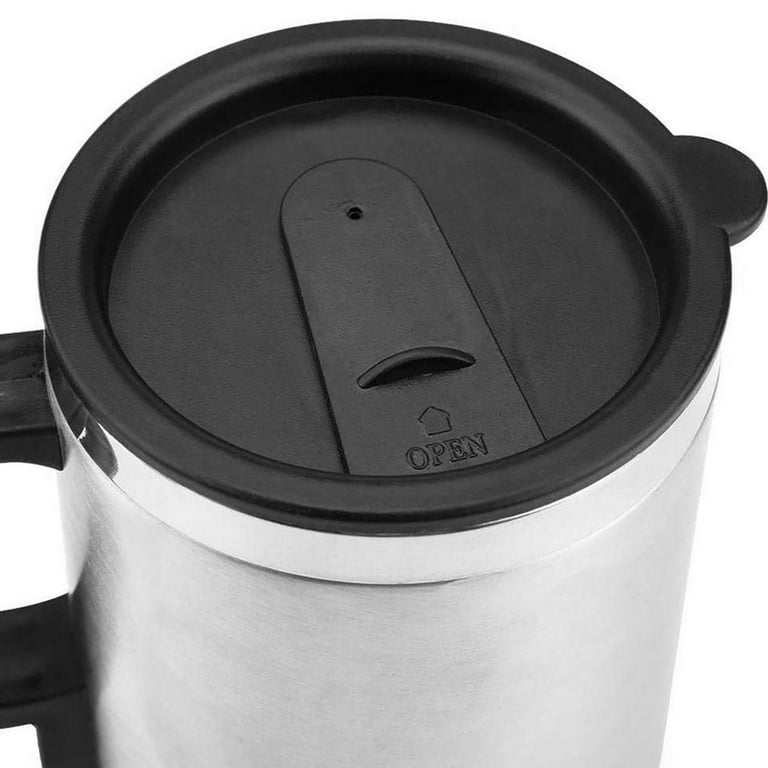 12V In-Car Thermos Thermal Heated Travel Mug Cup Caravanning Camping Coffee  Tea