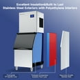 thumbnail image 6 of Coolski 300lbs/24h Commercial Ice Maker Machine, 22'' Wide Ice Machine with 300lbs Large Storage Bin, 6 of 6
