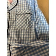 thumbnail image 2 of Unbranded Men's Checkered Blue and White Pajama Top and Bottom Set, Size XS, 2 of 4