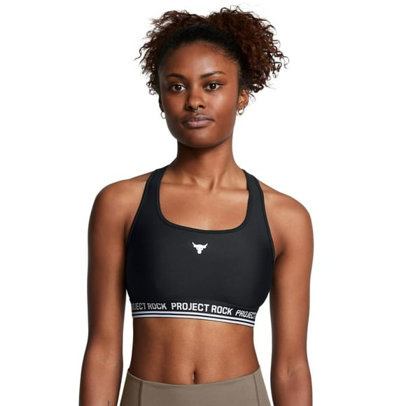 Under Armour Women's Project Rock Crossback Mid Impact Sports Bra