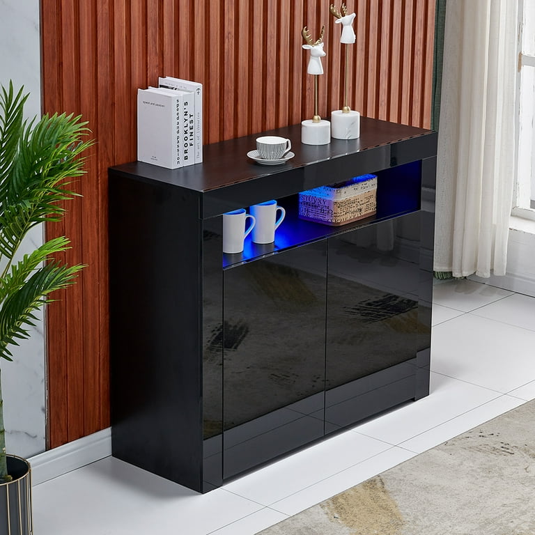 Xander large high gloss sideboard with led lights deals