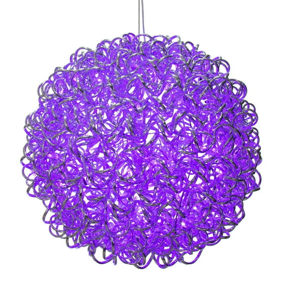 18" Spiral LED Purple Ball 180Lts