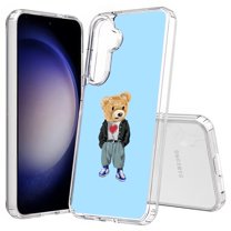 TalkingCase Slim Fit Phone Case Compatible for Samsung Galaxy S25(Not S25  Plus/Ultra), Teddy Bear Heart Print, Lightweight,Flexible, USA Print