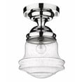 thumbnail image 2 of 1 Light Flush Mount In Industrial Style-15.75 Inches Tall And 10.5 Inches Wide-Chrome Finish-Clear Seedy Glass Color Z-Lite 736F10-Ch, 2 of 2