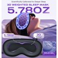 thumbnail image 4 of Antifaz para dormir TOPOINT Bluetooth 5.4 con gel refrescante y peso, 4 of 9