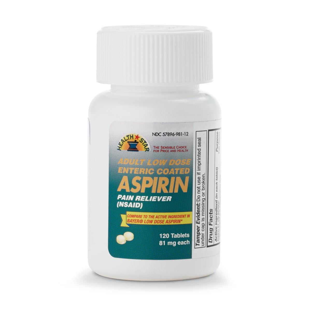 Aspirin Low Dose Enteric Coated Tablet Aspirin Ec 81Mg Tab 120/Bt