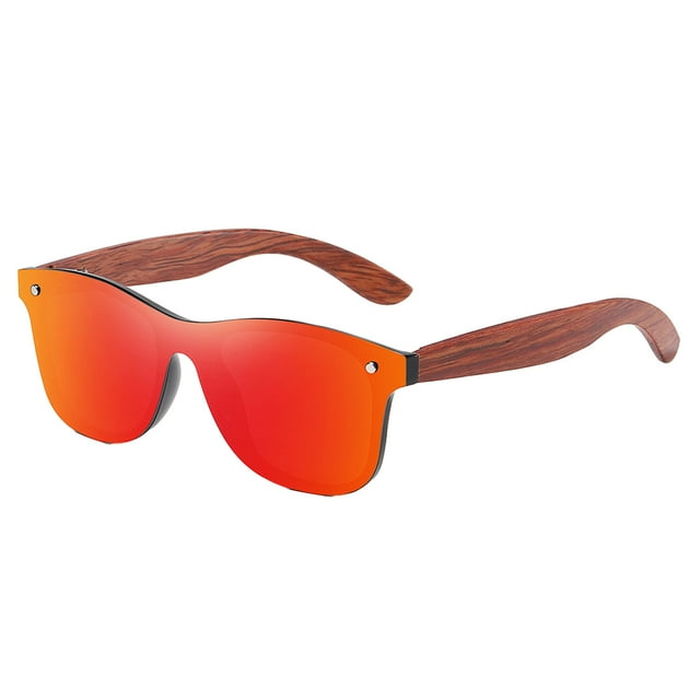 Transemion Lentille Miroir Rétro de Mode pour Femmes Options Protection Ajustement Confortable Monture Légère Rouge 1 Ensemble