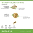thumbnail image 4 of Symmons S589215TRM Braston Tub And Shower Trim Package - Chrome, 4 of 7