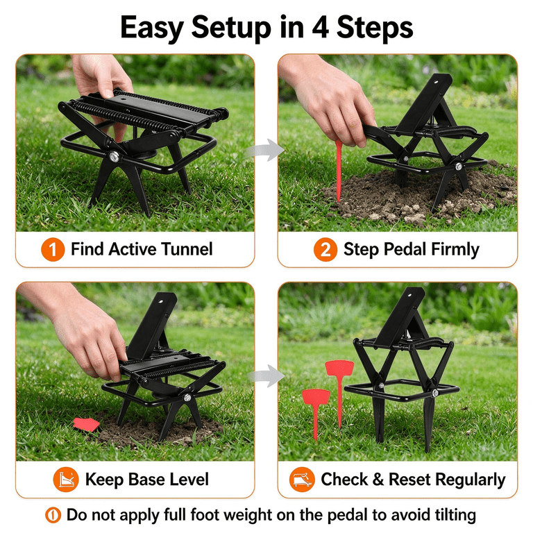 Zorpupoa 2 Pack Mole Traps Outdoor, Reusable Scissor Jaw Mole and ...