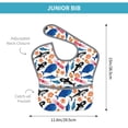 thumbnail image 4 of Hirioo Cute Sea Animals for Baby Waterproof Pocket Bib Adjustable Closed for Babies Toddlers with Large Pocket 6-24Months, 4 of 8