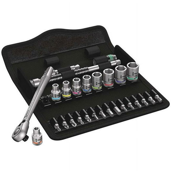Wera 05004021001 0.25 in. SAE Drive Ratchet Set, 28 Piece