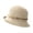 Beige, variant on Straw Bucket Hat for Women Summer Breathable Fisherman Hat Solid Color Sun Hat Women's Bowler Hat