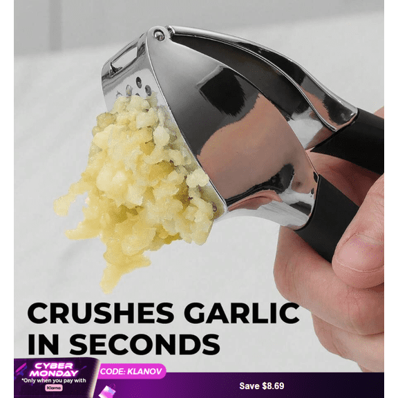 ORBLUE Garlic Press Stainless Steel - Premium Professional Grade Garlic Mincer, Crusher & Peeler Set - Easy Clean, Dishwasher Safe & Rust-Proof