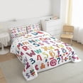 thumbnail image 3 of Castle Fairy Personalized Initial Alphabet 3-Piece Full Size Comforter Sets for Teens Women Men,Cartoon Number Bedding Comforter Set,Polka Dots Stripes Lightweight Bedding Sets, 3 of 8