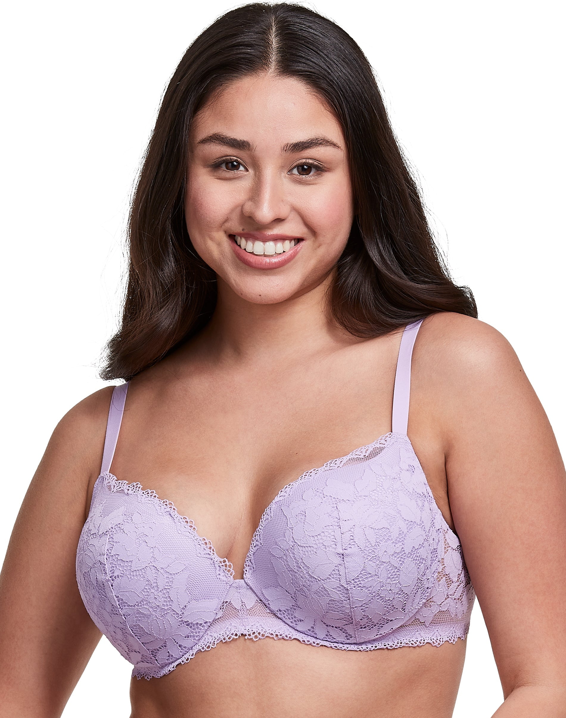 Maidenform Lace Push Up Underwire Bra Luminous Lilac 34A Women's