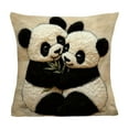 thumbnail image 2 of 1Pc 3D Animals Series Short-Pile Plushy Panda Pillow Covers 18X18, Elephants Pandas Koalas And Alpacas Printed Pillow Covers,For Living Room Home Decor Bedside Pillowcases, 2 of 7