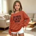 thumbnail image 2 of bravefron Girls Hoodie with Graphic Shoulder Design Long Sleeve Cozy Lightweight Pullover Sweatshirt for Everyday Casual Wear, 2 of 4