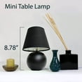 thumbnail image 3 of Simple Designs Mini Ceramic Globe Table Lamp, Black ( Light Bulb not included), 3 of 5