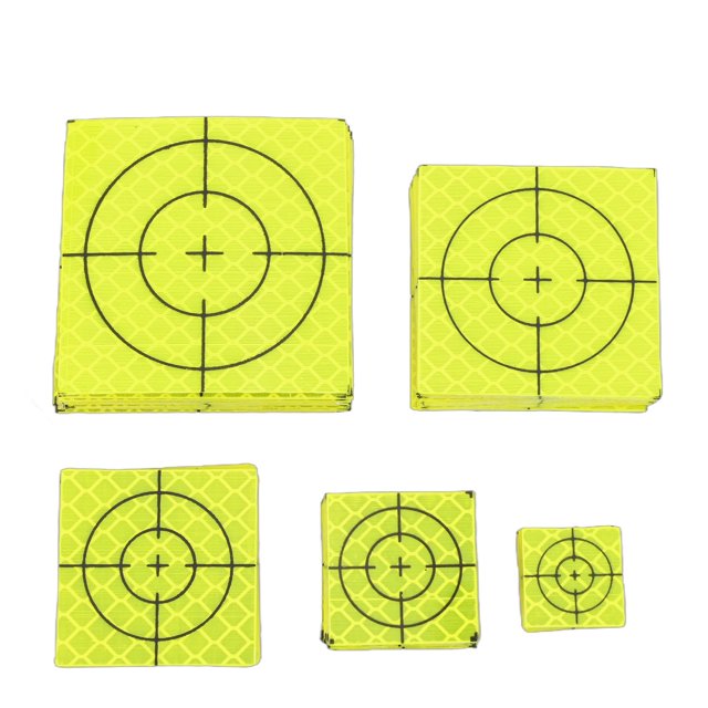100 Pcs Autocollant de Cible de Visée Réfléchissant pour Station Totale, Mesure du Phosphore 60-20 mm B