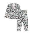 thumbnail image 1 of Fotbe Mallard Ducks Wild Birds1 Conjunto de Pijama de Manga Larga para Mujer con Estampado, Ropa de Dormir de 2 Piezas, Conjunto de Casa Suave y Cómodo con Bolsillos-XX-Large, 1 of 7