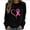 Breast cancer awareness shirts-Black, variant on Homenesgenics Breast Cancer Awareness Shirts Plus Size for Women and Men Women Fashion Casual Print Round Neck Loose Long Sleeve T-Shirt Tops Blouse Hoodless Sweatshirts Pink L