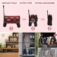 thumbnail image 2 of Duhkoi Collapsible Wagon Cart with Wheels Foldable,11 lbs Lightweight Portable Folding Utility Wagon,90 L Heavy Duty Grocery Shop, 2 of 7