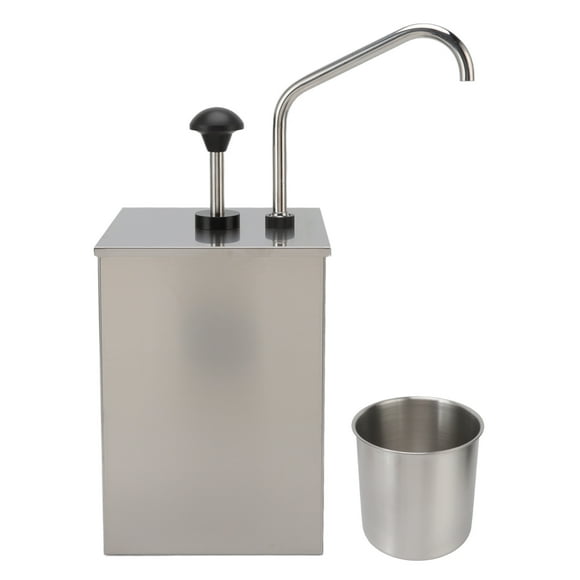 Soy Sauce Pump Dispenser, Large Capacity 4L Syrup Pressing Pump Hand Pressed For Milk Tea Shop