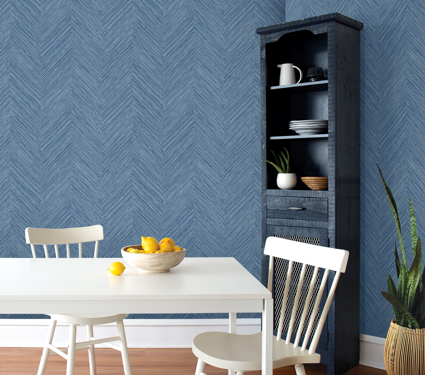 NextWall Lakeside Chevron Stripe Peel and Stick Wallpaper