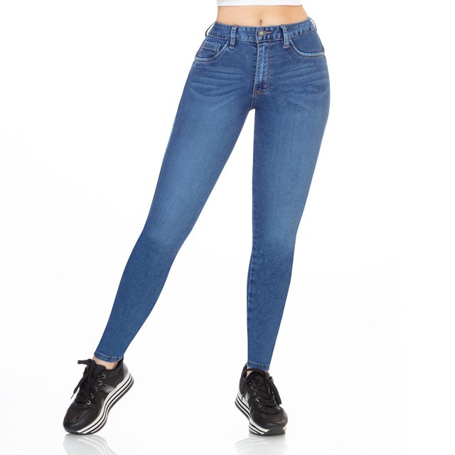 Pantalón básico para dama SAVI JEANS de Mezclilla stretch Skinny Azul cielo