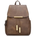 thumbnail image 4 of Mochila KKXIU Trendy de cuero vegano para mujer Z-Brown, 4 of 7