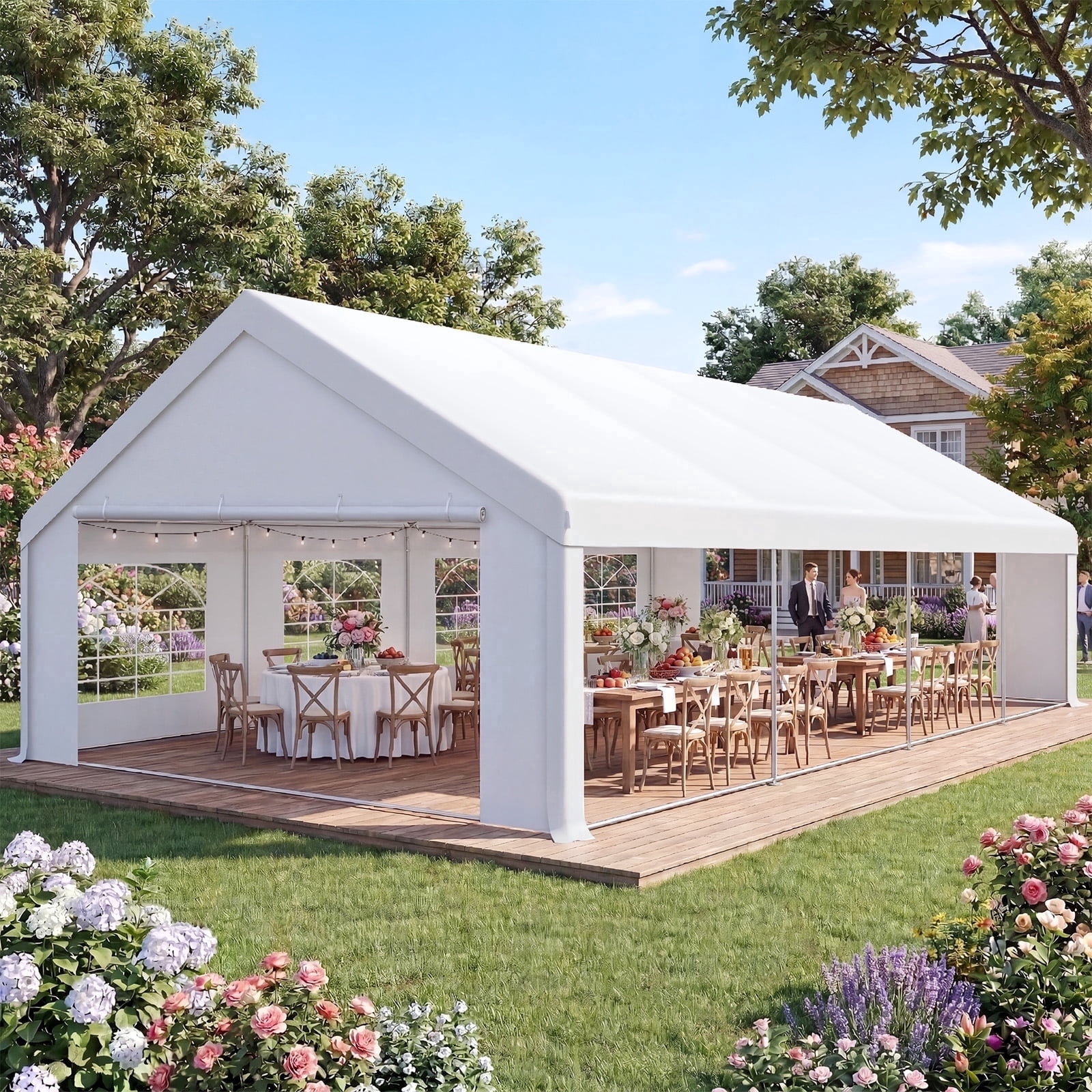 zelt für flohmarkt Pavillon 3x6m – Faltpavillon beige, wasserdichtes Partyzelt mit UV-Schutz 50+, höhenverstellbar, Pop-up, mit Seitenwänden & Tragetasche – Urlaubsgefühl wie früher: So 2018-omacid6701 2 Half Walls:2 Half Walls (single sided)
