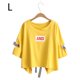 thumbnail image 1 of Camiseta casual de mujer con cuello redondo, media manga, blusa de algodón suelta para chica seitruly AP001743-07, 1 of 7
