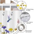 thumbnail image 6 of Floral Shower Curtain, Spring Yellow Daisy Flowers with Hummingbirds Rustic Floral Bathroom Curtain for Home Bathtub Decor Waterproof Fabric Machine Washable with Hooks, 6 of 6