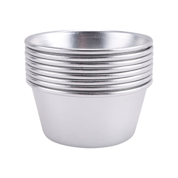 8 Piezas de Moldes Individuales, para PudíN, Tazas, Mini Sartenes Chocolate Fundido, Molde Antiadherente Cupcakes, Pasteles, Galletas, PudíN