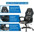 thumbnail image 3 of Massage Gaming Chair Comfortable Ergonomic Office Chair Racing Computer Desk Chair with Adjustable Backrest and Height, Camo, 3 of 7