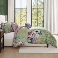 thumbnail image 4 of Bebejan Lilac Cascade 5 Piece Comforter Set, King, Green, 100% Cotton Sateen, Reversible, All Season, Cozy Comfort, 4 of 10