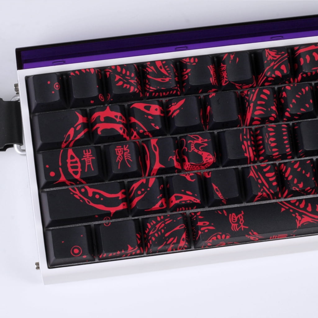 MOMOJIA Heat Sublimation PBT Keycaps Textured Slip Proof For 60% 68% Layouts Keyboards