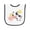White and Black, variant on Inktastic Fun Farm Animals Cow, Pig, Chick Baby Terry Cloth Bib