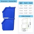 thumbnail image 3 of Recycling Rules! 6 Gallon Stackable Recycling Bin Container in Blue, Eco-Friendly BPA-Free Handy Recycler with Handle, 2-Pack, 3 of 7