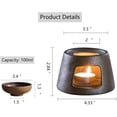 thumbnail image 6 of Warmself Hand Made Large Capacity Essential Oil Burner Wax Melt Burners, Aromatherapy Aroma Burner Ceramic Oil Diffuser Candle Tealight Holder Home Bedroom Decor Brown, 6 of 6
