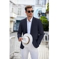 thumbnail image 3 of COOFANDY Men's Casual Blazer Lightweight Slim Fit Suit Jacket Two Button Cotton Sport Coats, 3 of 6