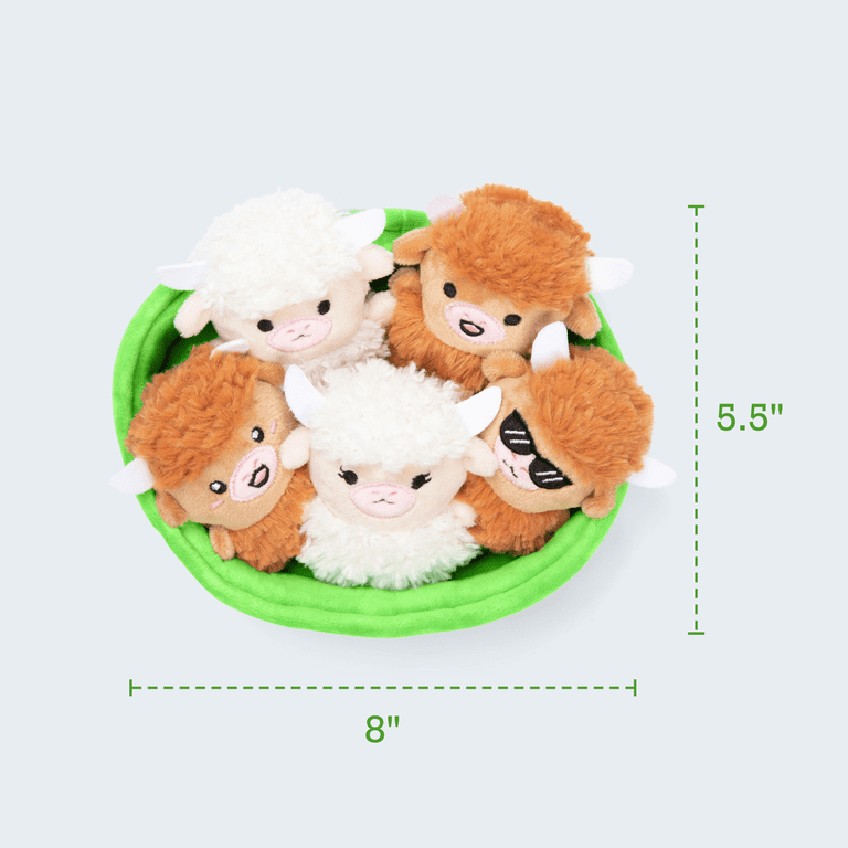 Highland Cow Plush Toy Set With Carrying Basket photo 5