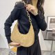thumbnail image 5 of Bolsa Retro Mujer Pana Color Sólido Axila Cadena Hobos Bolsos (Marrón) Ehuebsd Nuevos Originales, 5 of 9